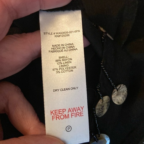 NWT Jason Wu Black Beaded Trim Women's Cropped Top size 6 - Picture 7 of 8